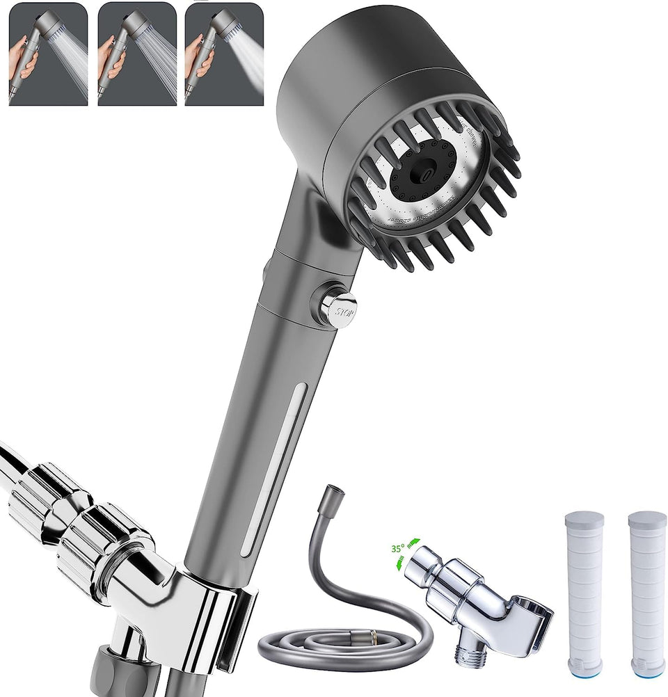 Xianshengle handheld filtered shower head in use for targeted rinsing