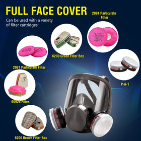 XIANZHO full-face respirator mask, durable reusable gear for sanding and paint work.