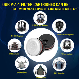 XIANZHO full-face respirator mask, organic vapor and formaldehyde guard for studios.