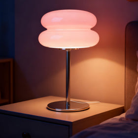 xiaojuande bedroom mushroom lamp with egg tart shade for warm ambience