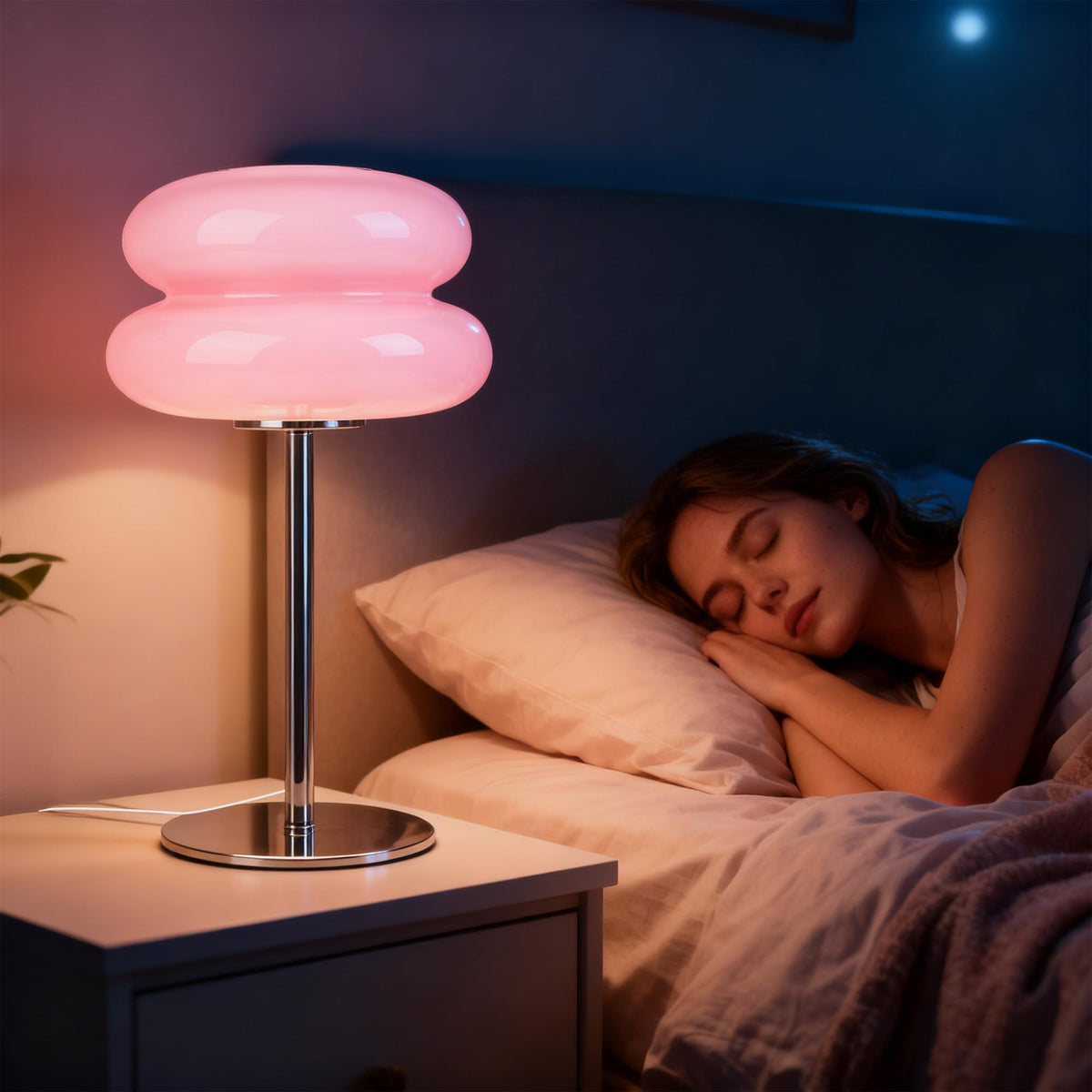 xiaojuande pink mushroom lamp adds charm to living spaces