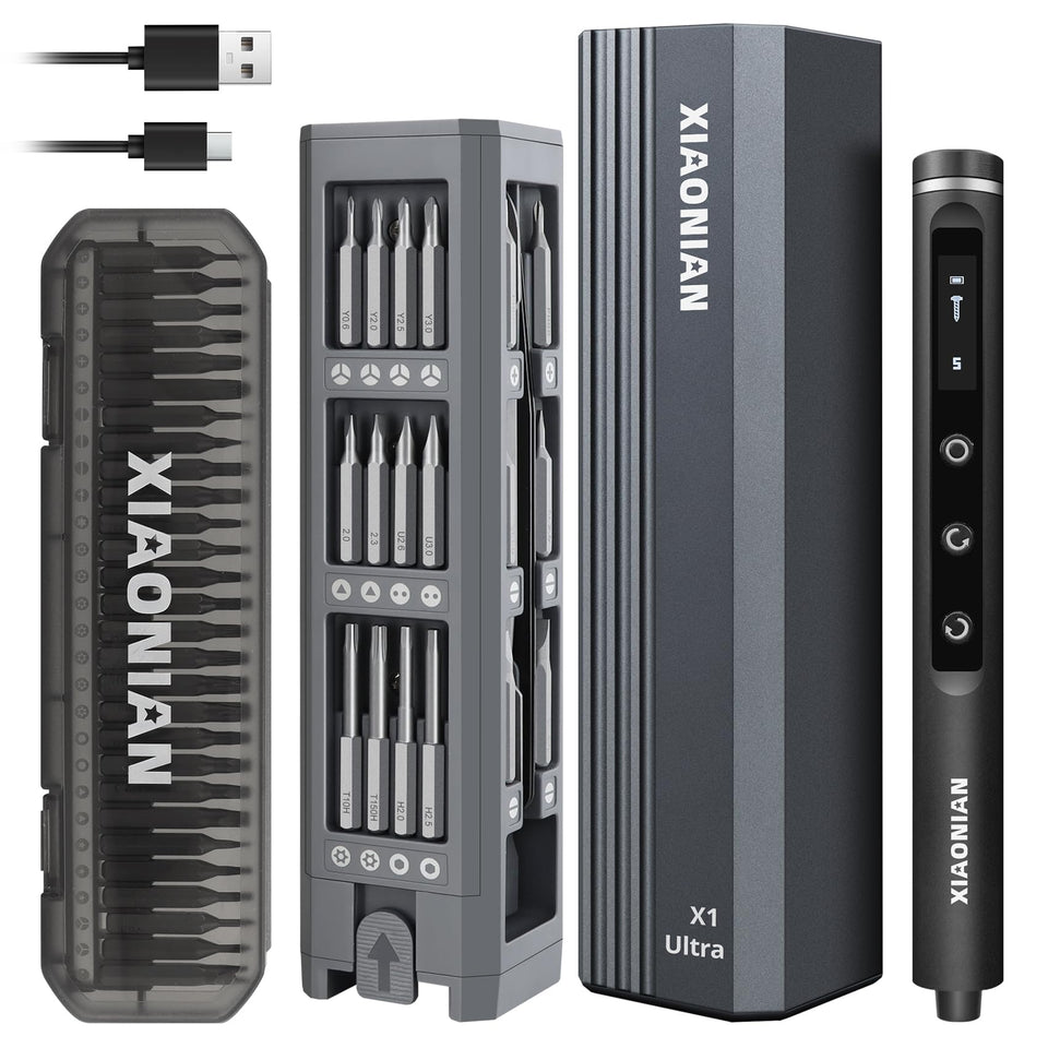 XIAONIAN 3.7V precision screwdriver in cordless form for precise electronics work.