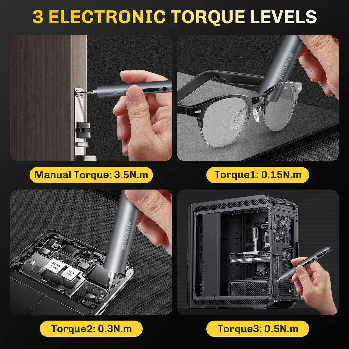 XIAONIAN 50-in-1 bit pack for versatile electronics repair