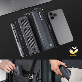 Click-in bit holder enables quick, secure bit changes