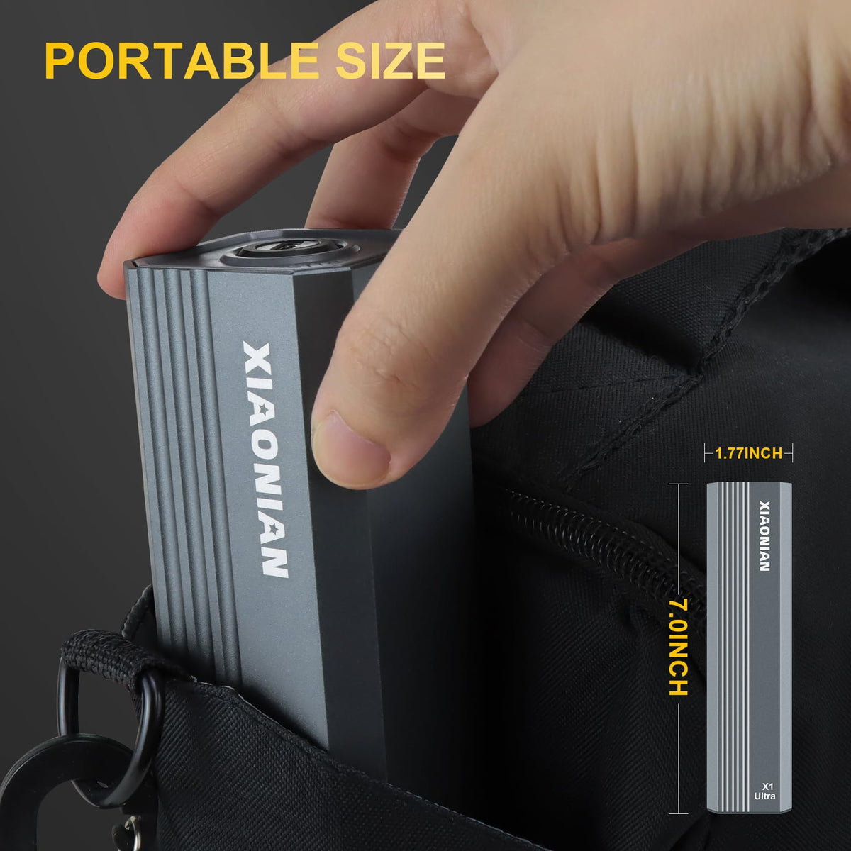 XIAONIAN lightweight aluminum body supports portable use.