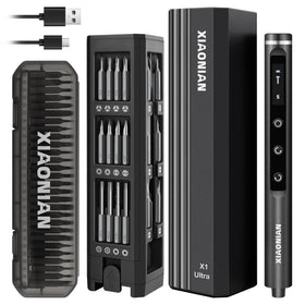 XIAONIAN precision screwdriver with 76-in-1 bits for detailed electronics repairs.