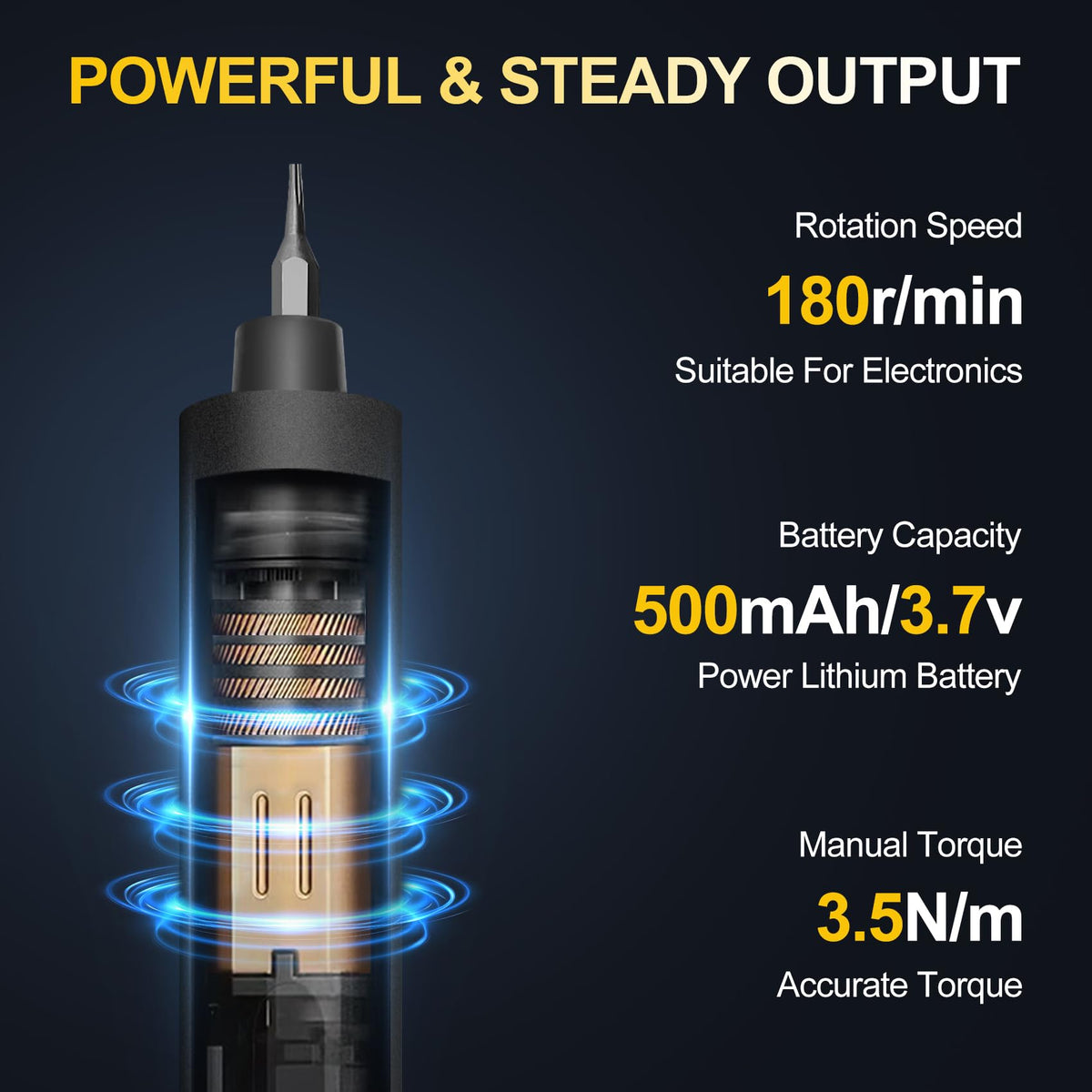 XIAONIAN torque settings dial enables precise control for delicate tasks.