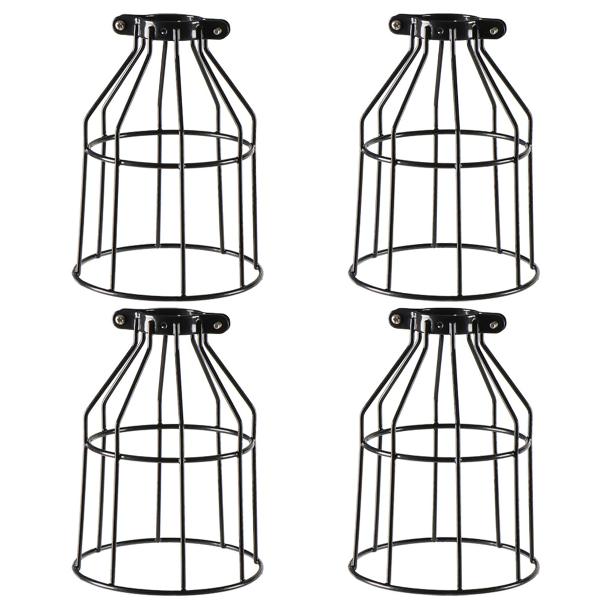 XIDING farmhouse cage lamp guard enhances pendant lighting with vintage charm.