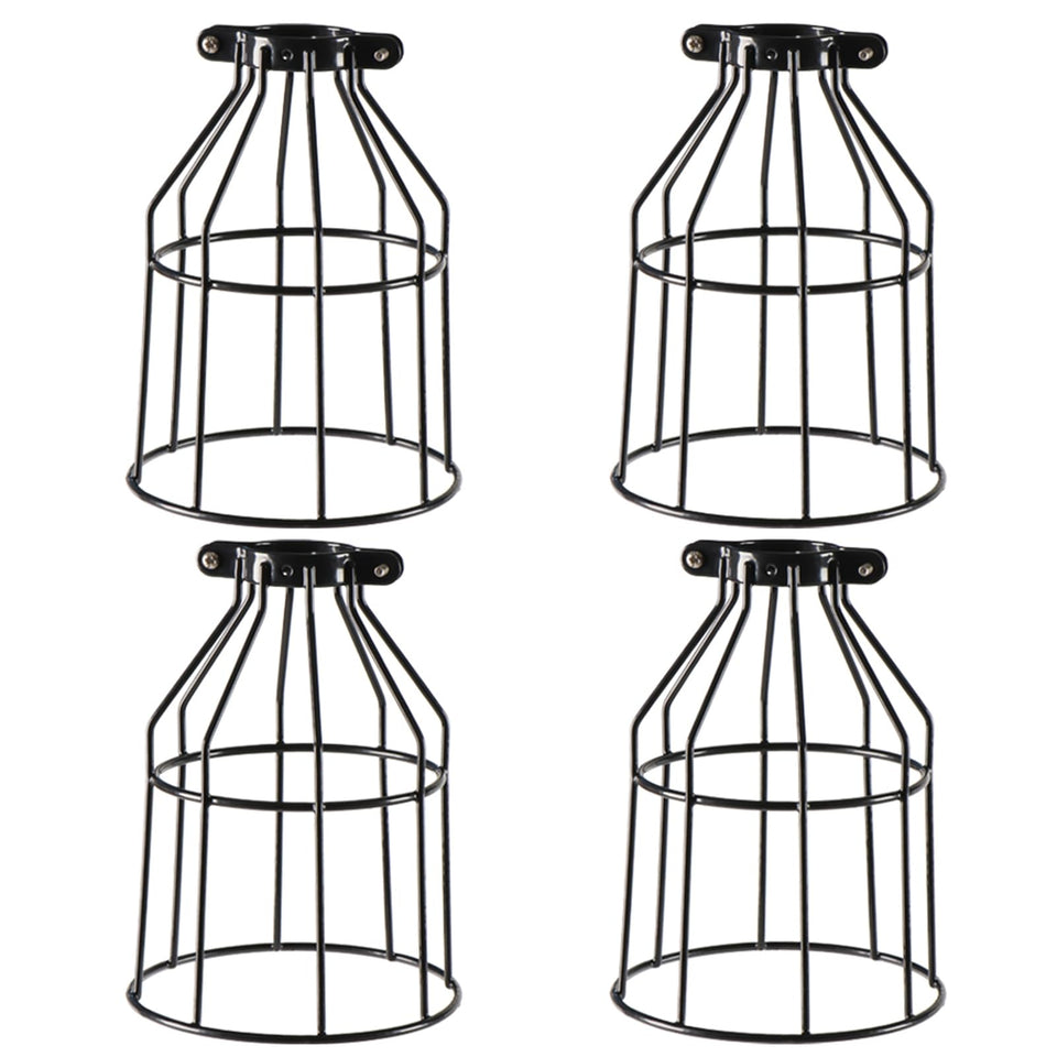 XIDING farmhouse cage lamp guard enhances pendant lighting with vintage charm.