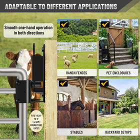 XIEKRAB 2P Farm Gate Latch in-use lockable feature enables quick one-handed operation