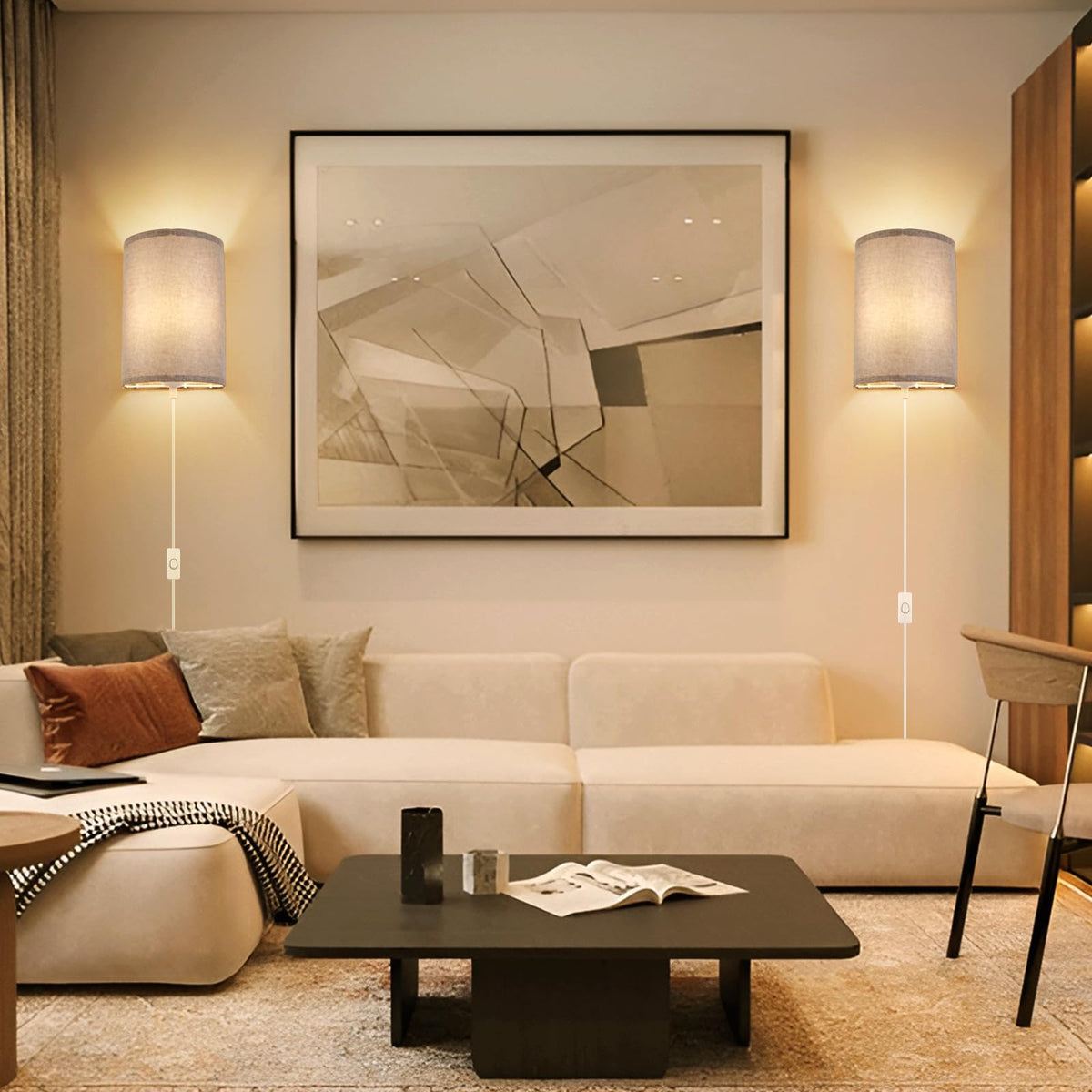 XIEYOR wall sconce set2 3000K warm light option for cozy evenings