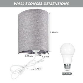 XIEYOR wall sconce set2 plug-in cord enables quick, tool-free installation