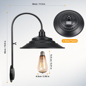 XIFEINIU solar barn light easy no-wiring installation with included screws.