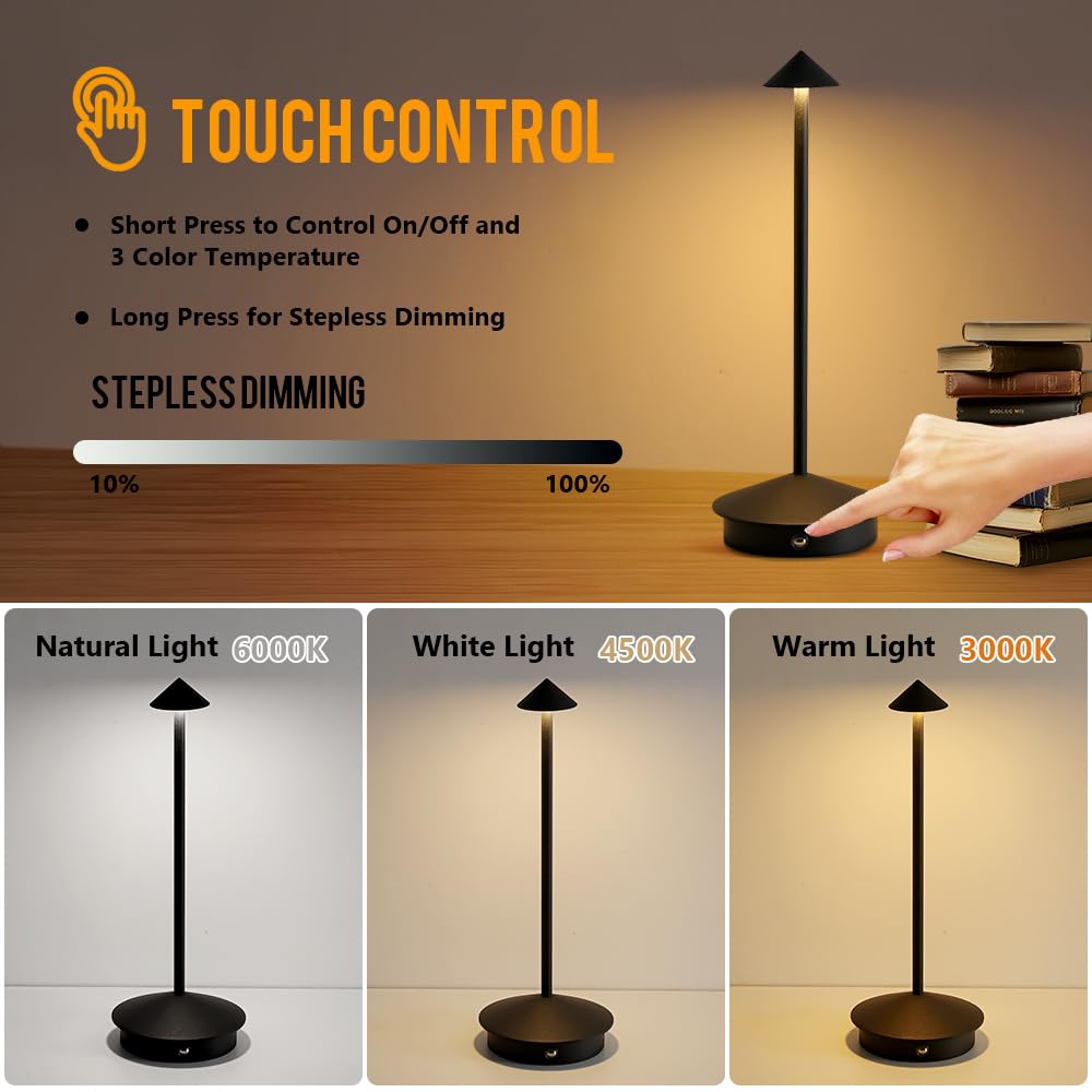 XIH USB-C charging on the lamp enables quick recharges for home or travel