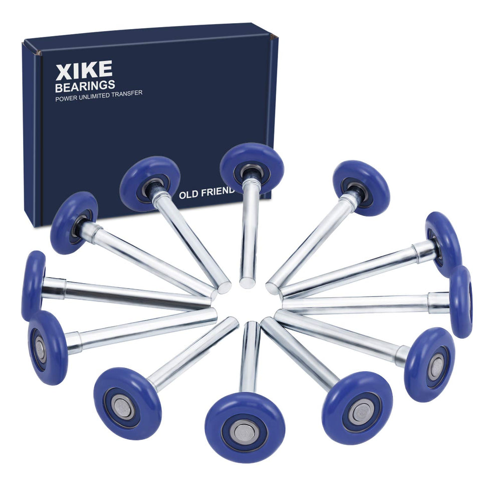 XIKE blue 2-inch nylon garage door roller in a 12-pack delivers a smoother, quieter door operation.