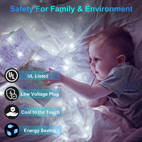 XIKENGSHQ 350LED 90FT lights bring cozy mood to a bedroom