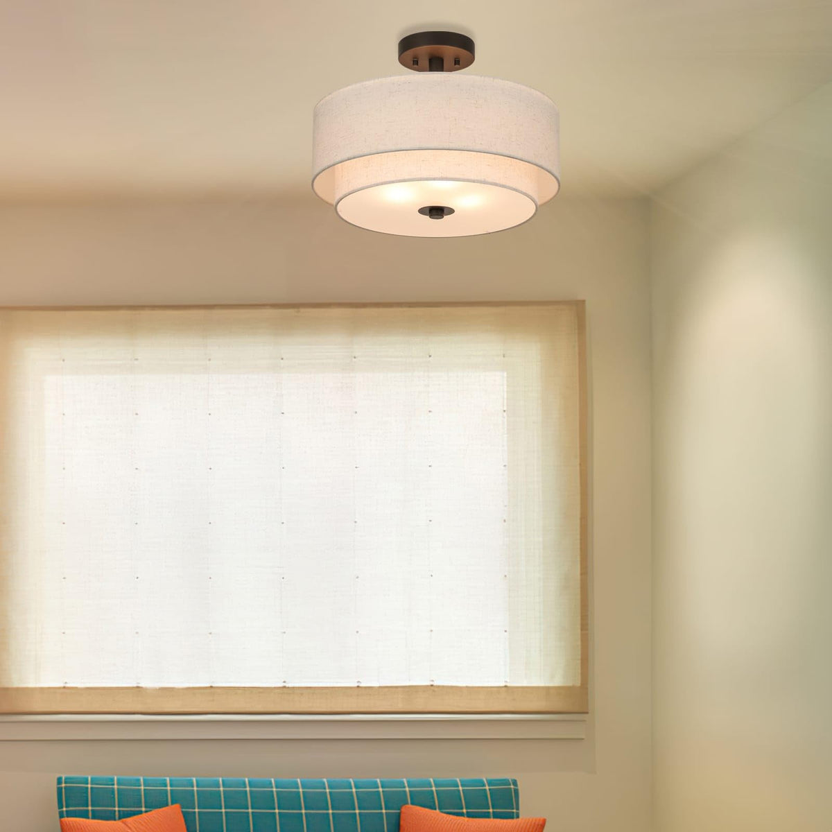 XiNBEi Lighting ceiling mount close-up showcases easy hardwired installation.