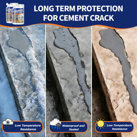 XINDESAN waterproof seal on concrete surface resisting rain exposure.