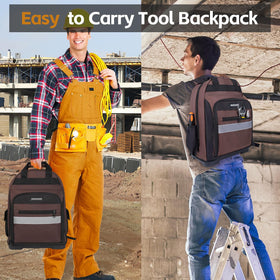 XINHESDEN Tool Backpack clear parts box included for fast parts access.
