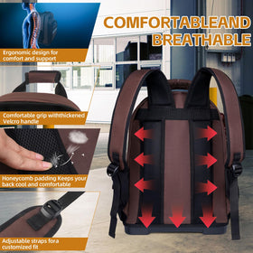 XINHESDEN Tool Backpack reflective strip improves visibility in low light.