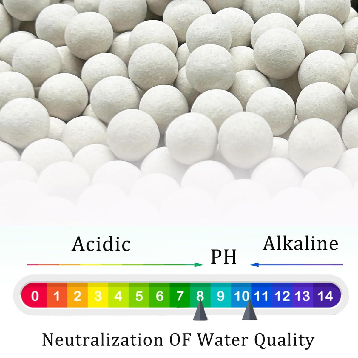 Xinhw 3-4 mm diameter pellets illustrating stable media for pH adjustment.