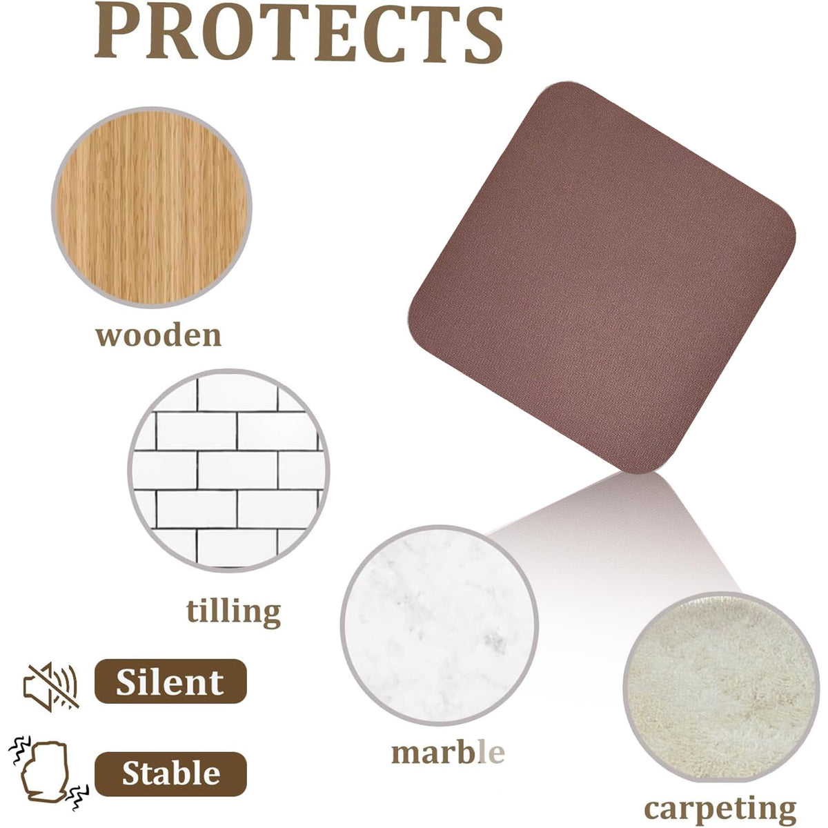 Xinhw pad uses wear-resistant rubber for durable, long-lasting grip.