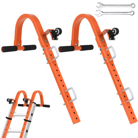 Xinrintong Ladder Roof Hook with Wheel on roof enabling easy repositioning and stabilization.