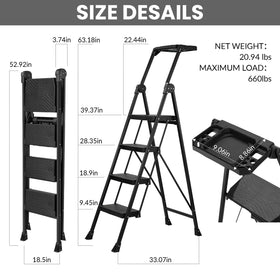 Versatile XinSunho 4-step ladder for indoor and outdoor projects
