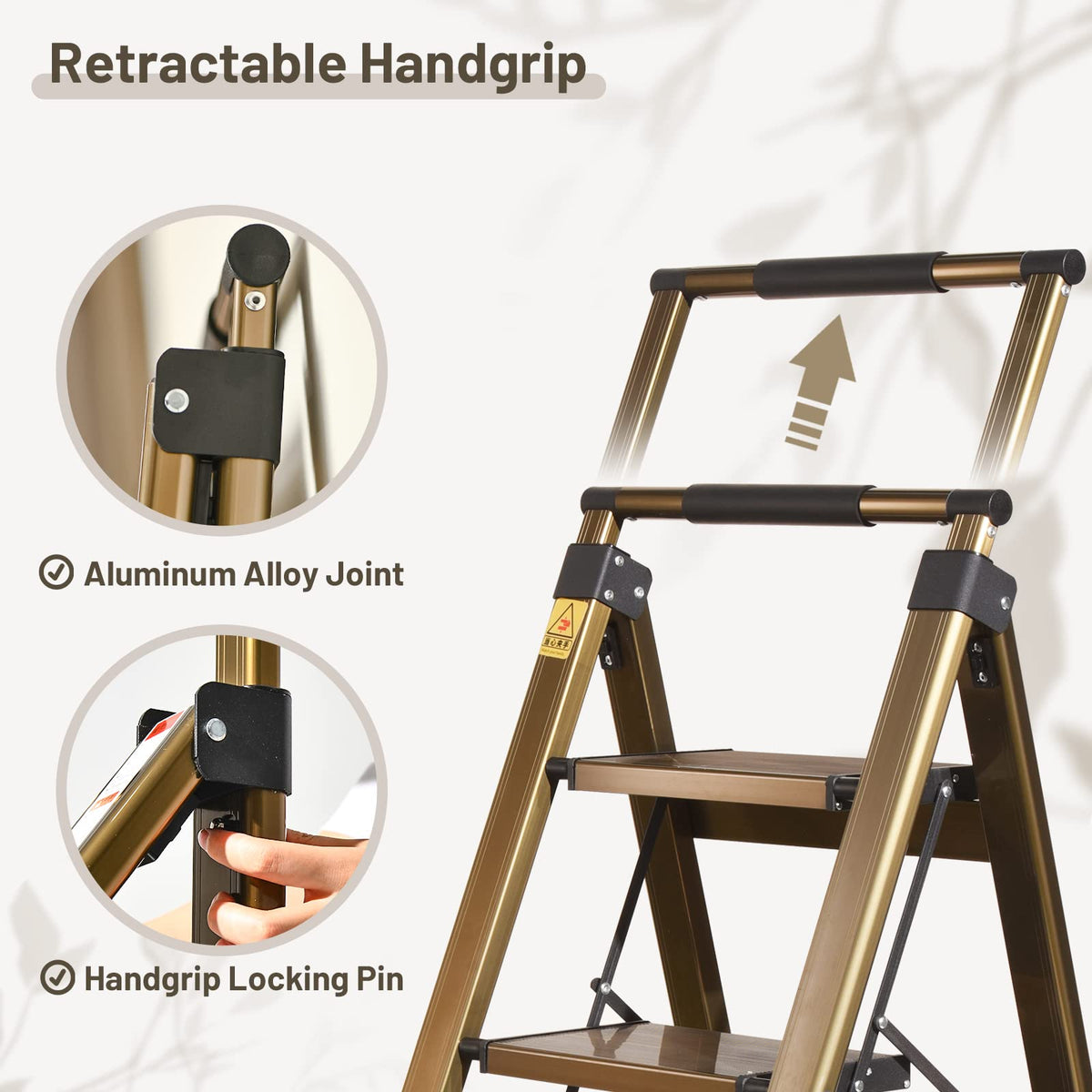 XinSunho 4-step ladder open and ready for use on tasks