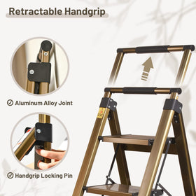 XinSunho 4-step ladder open and ready for use on tasks