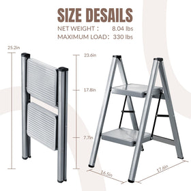 XinSunho folding steel ladder in use for versatile indoor tasks.