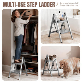 XinSunho multi-use ladder serves as step stool and helper around home.