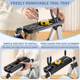 XinSunho retractable handgrip ladder with adjustable height for versatile indoor use