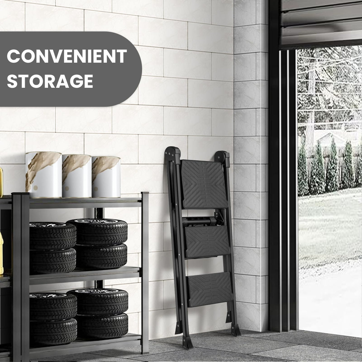 XinSunho triangular support provides stable, safe height reach.