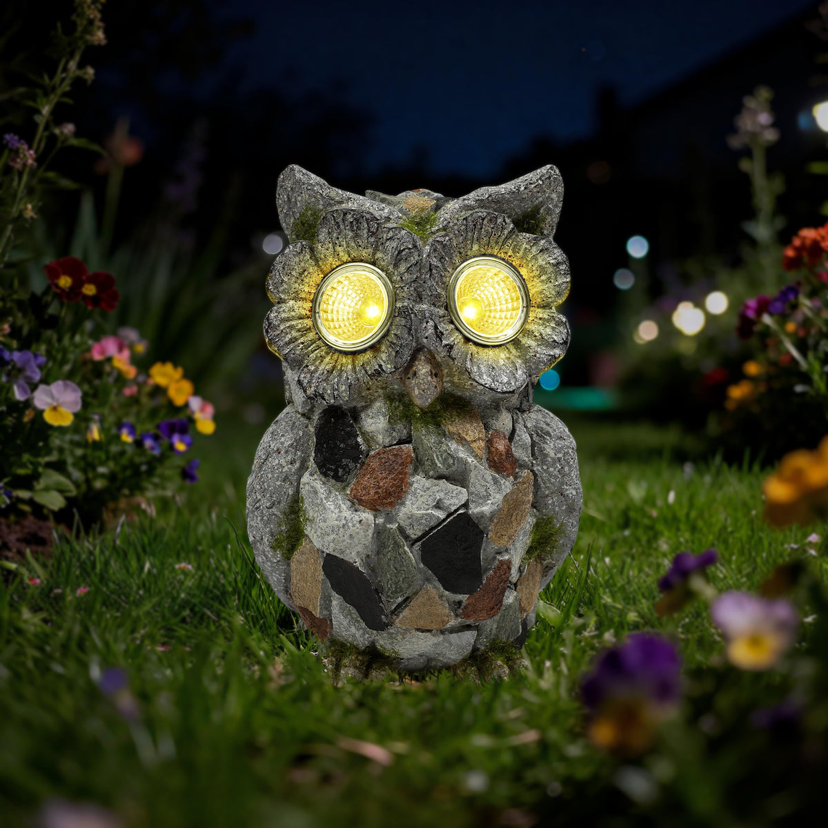 Xintim durable resin owl withstands weather for years