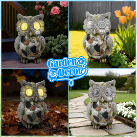 Xintim outdoor owl decor accenting yard, porch, and garden