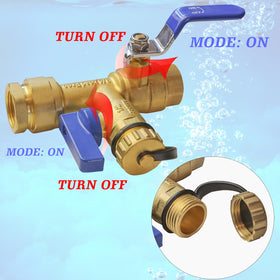 Xiny Tool brass safety cap on drain valve for secure, easy maintenance.