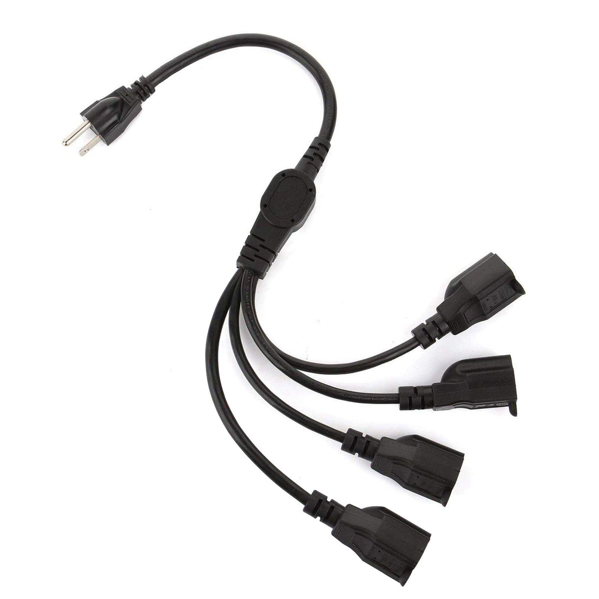 XINYUWIN 3-prong to 4-outlet splitter with 20-inch cord for flexible home power access.