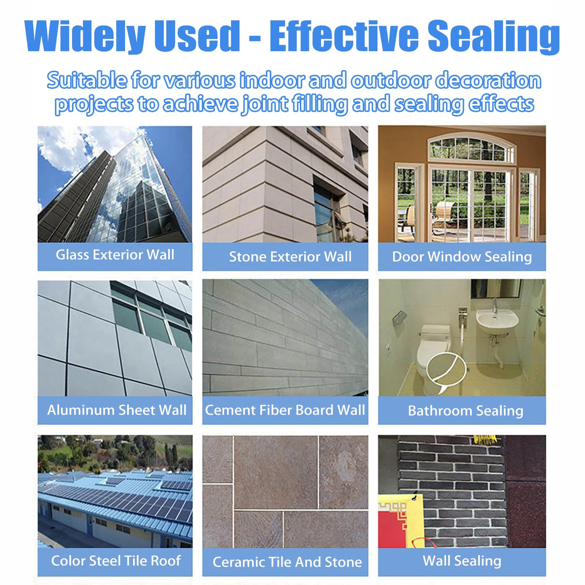 XIRUJNFD 9900 Sealant adheres to diverse surfaces for durable sealing