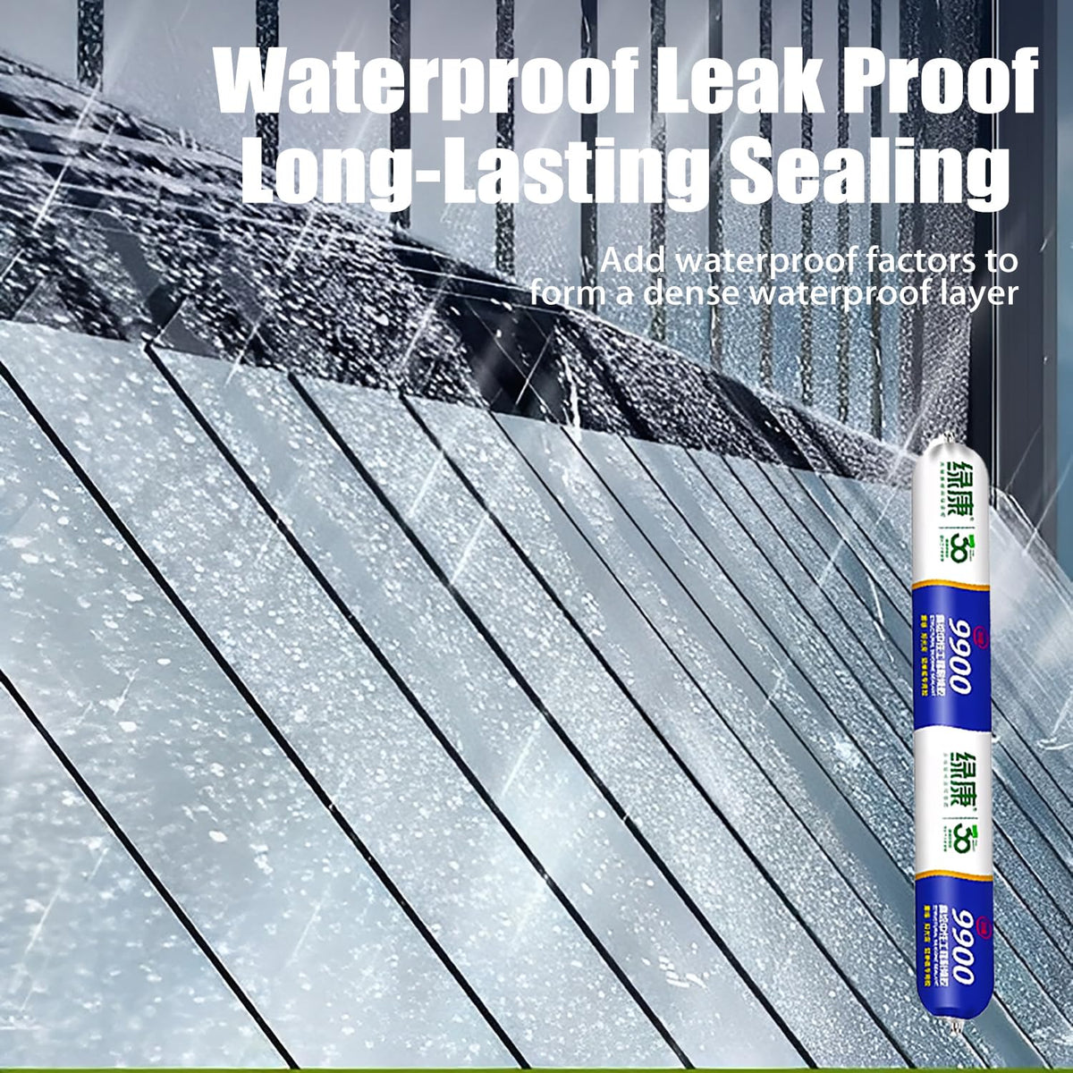 XIRUJNFD 9900 Sealant on roof and wall joints protects against moisture