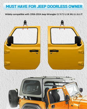 Xislet jeep door hangers anti-scratch coating protects doors during storage