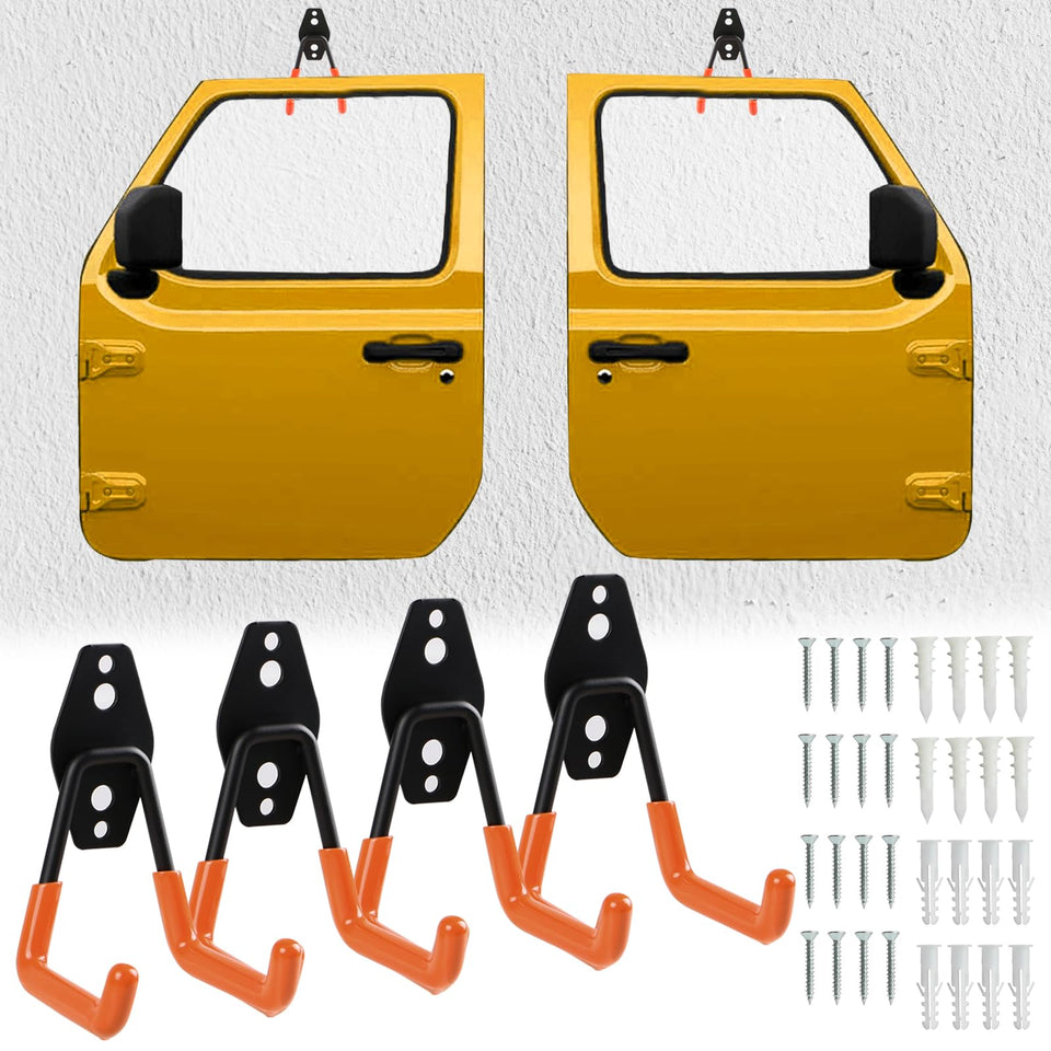 Xislet jeep door hangers wall mount heavy duty for secure garage storage