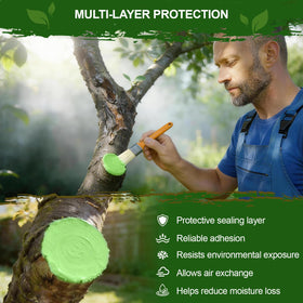 Xiufudaw Tree Wound Sealer bonsai-care scene shields delicate wounds during outdoor care.