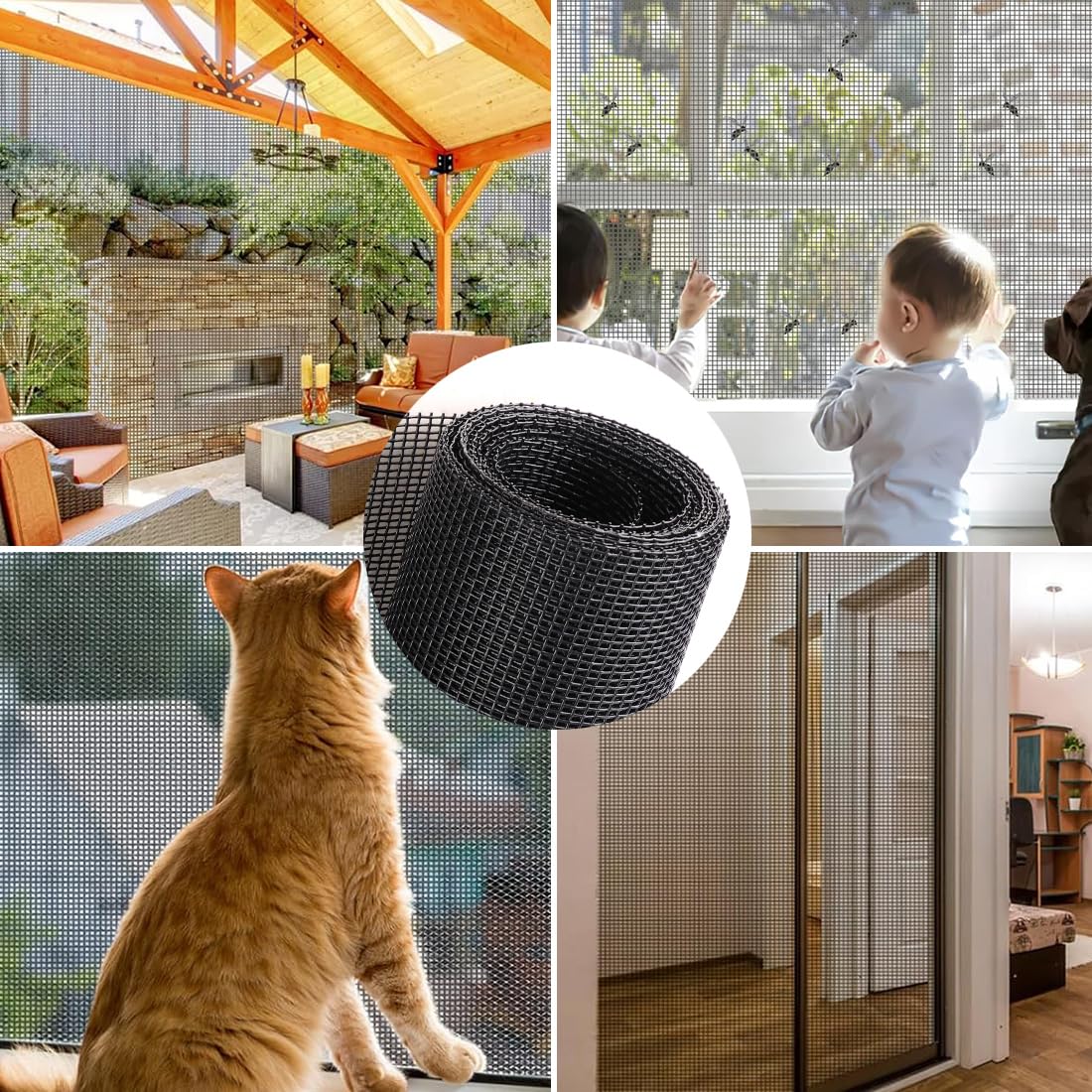 XIZAO door screen protecting windows and vents in living spaces.