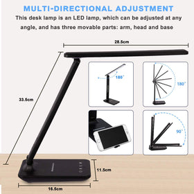 XIZDDL LED Desk Lamp provides five dimming levels for precise brightness control.
