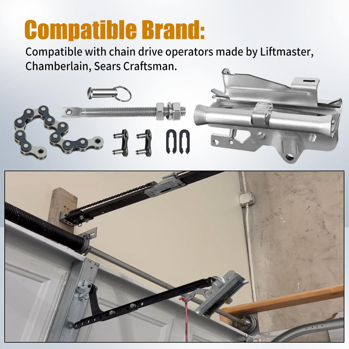 XJJ LiftMaster-Chamberlain-Sears compatibility illustrates flexible fit across major brands.