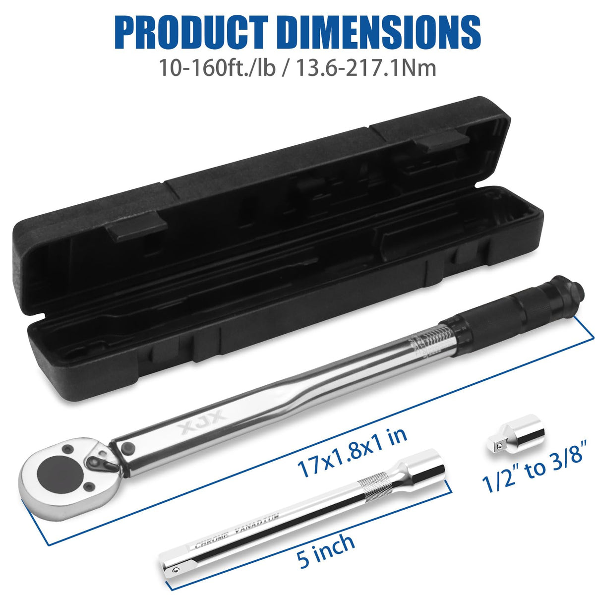 XJX torque wrench in use on a car or bike project