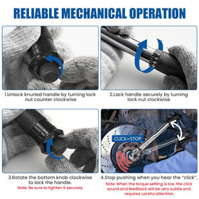 XJX torque wrench emits a click to prevent over-tightening during use