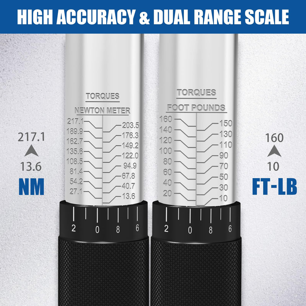 XJX knurled non-slip handle for secure control during tightening