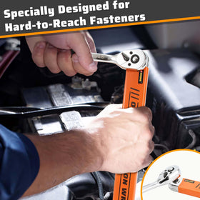 XKONE flat-structure wrench made of high-hardness steel for lasting durability.